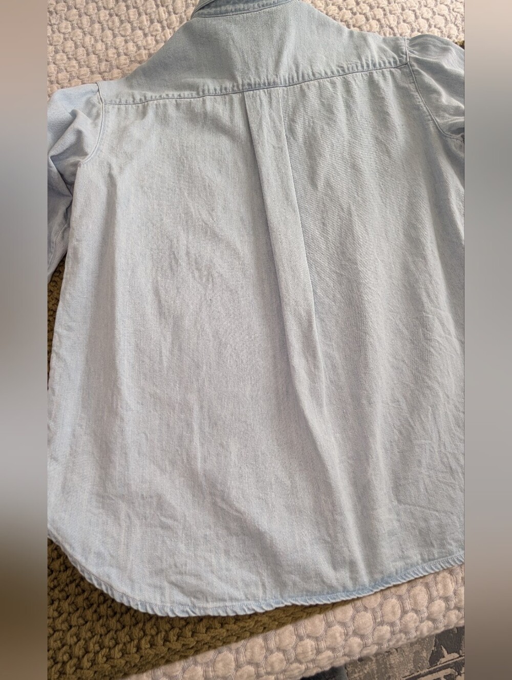 Sezane Max Shirt in Very Light Denim - Picture 12 of 13